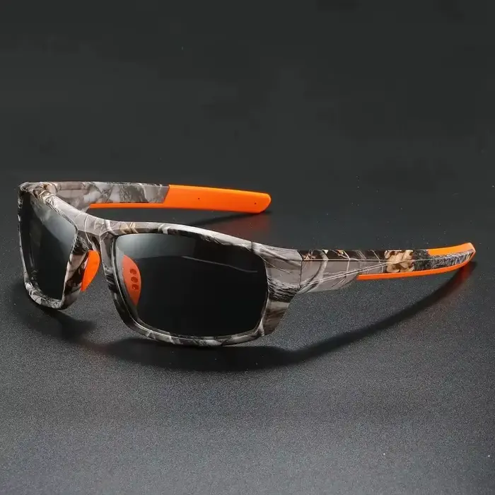 Nouvelles lunettes de soleil pour hommes Sport polarisé cadre carré Camouflage lunettes de soleil co