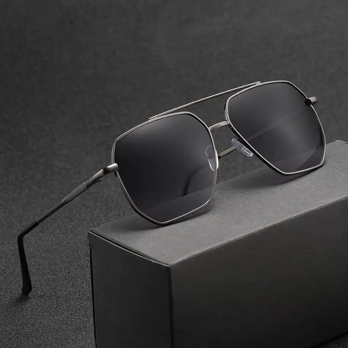 Nouvelle mode hommes lunettes de soleil pilote classique conduite