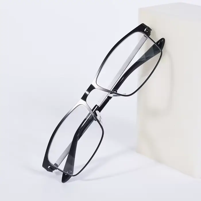 Lunettes de lecture professionnelles à monture noire pour hommes, monture complète, anti-lumière ble