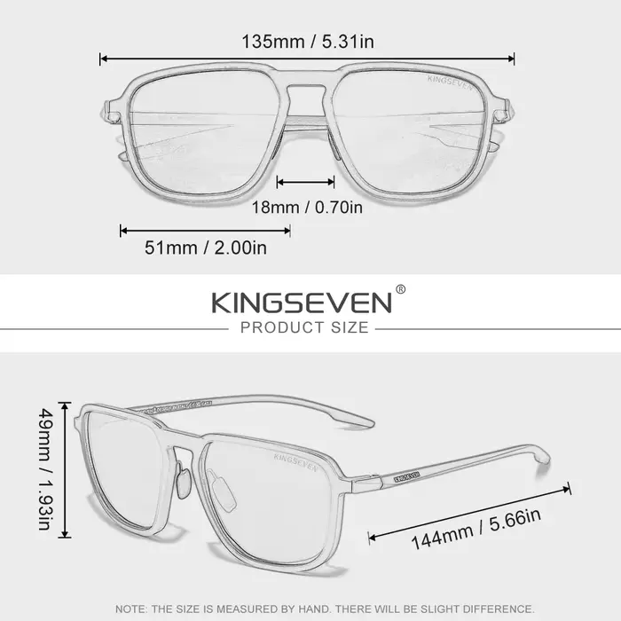 KINGSEVEN Lunettes de soleil polarisées classiques pour hommes et femmes, pour la conduite, protecti