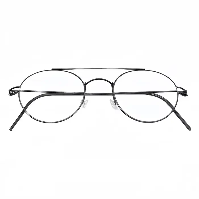 Danemark marque lunettes cadre hommes titane sans vis lunettes montures femmes Double faisceau rond 