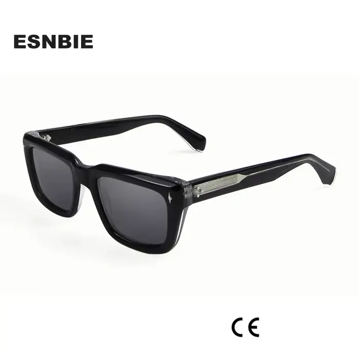 Lunettes de soleil en acétate épais de haute qualité pour hommes et femmes, lunettes de soleil carré
