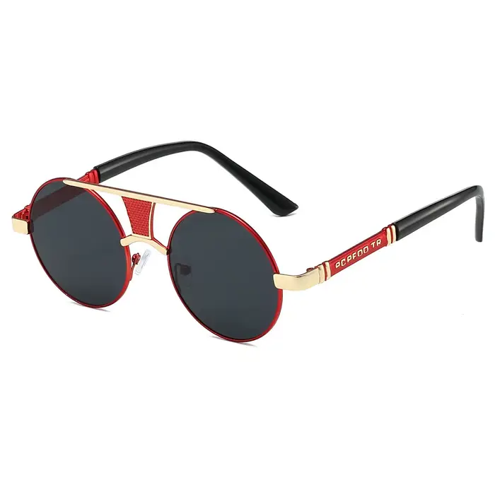 Lunettes de soleil rondes Vintage à la mode, Design de luxe rétro, lunettes de soleil décontractées 