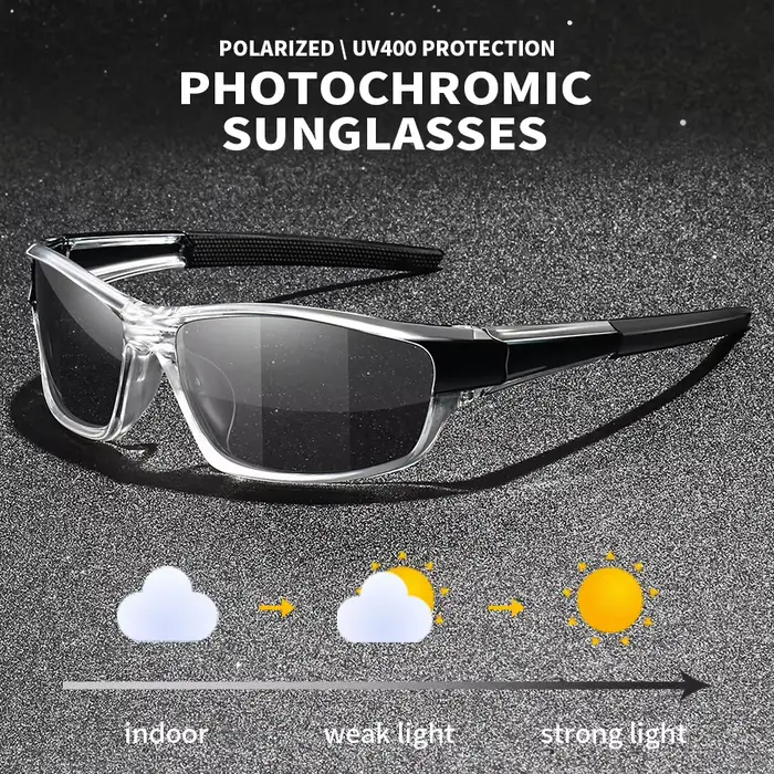 Lunettes de soleil photochromiques polarisées vintage pour hommes et femmes