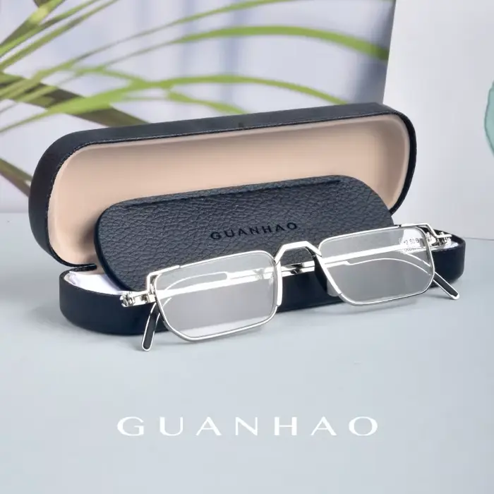 Guanhao lunettes de lecture portables lunettes d'affaires à la mode pour hommes optique transparente
