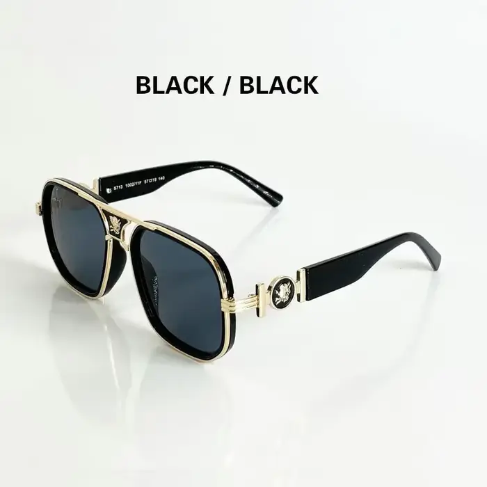 Lunettes de soleil classiques en métal pour hommes et femmes, lunettes de soleil décoratives, tête d