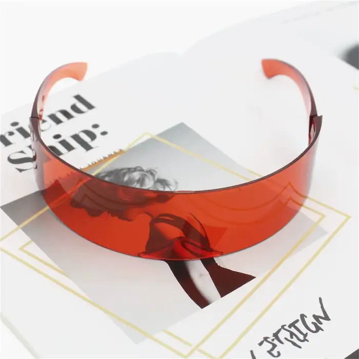 Lunettes de soleil rétro gothiques sans monture, lunettes de soleil punk, lunettes de fête vintage, 