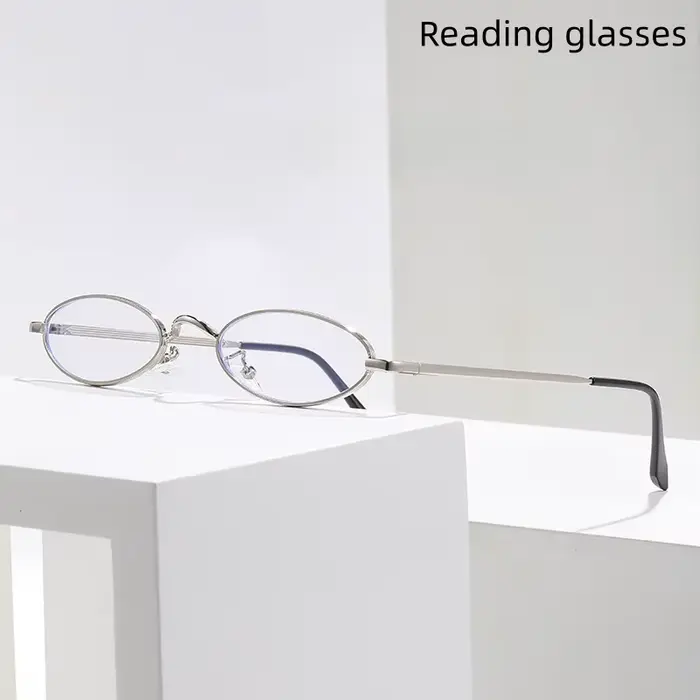 Montures de lunettes en métal ovales personnalisées de petite taille pour hommes et femmes
