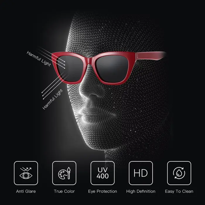 ZENOTTIC-Lunettes de soleil polarisées carrées pour femmes, protection UV400, papillon, lunettes de 