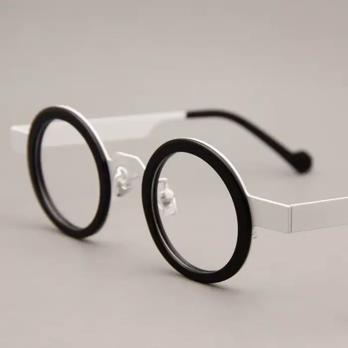 Lunettes optiques en acétate métallique à jante complète à dioptrie haute