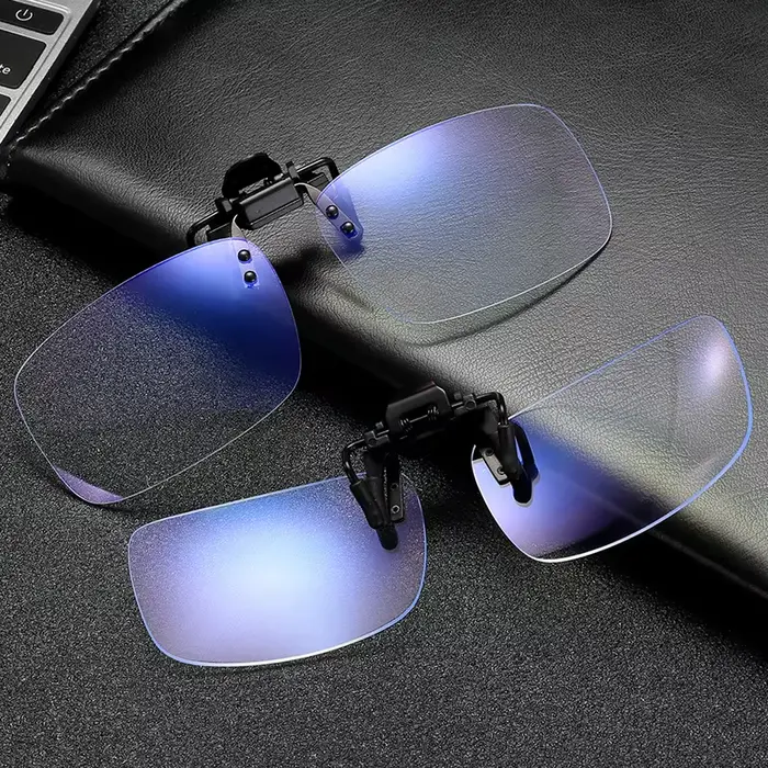 Lunettes Anti-lumière bleue pour femmes et hommes, verres à Clip, transparents, pour ordinateur, tél
