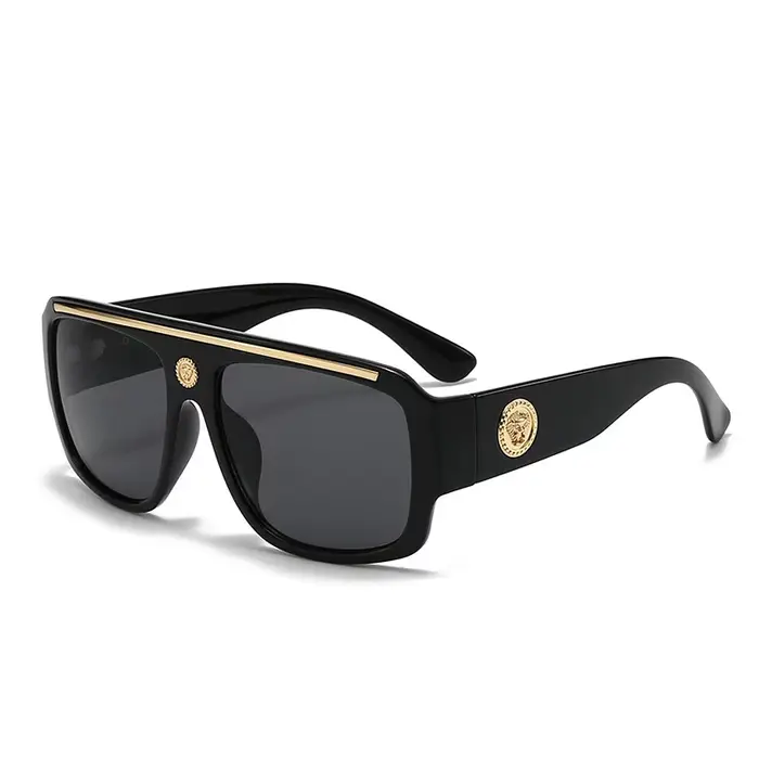 Marque de mode lunettes de soleil de créateur de luxe hommes femmes 2025 surdimensionné Vintage Punk