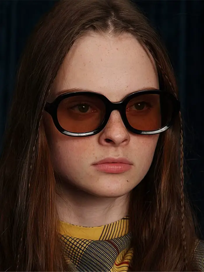 Lunettes de soleil ovales concaves vintage pour femme