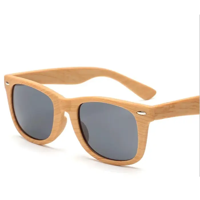 Lunettes de soleil vintage unisexes en bois pour hommes, lunettes carrées en faux bois, nuances de s