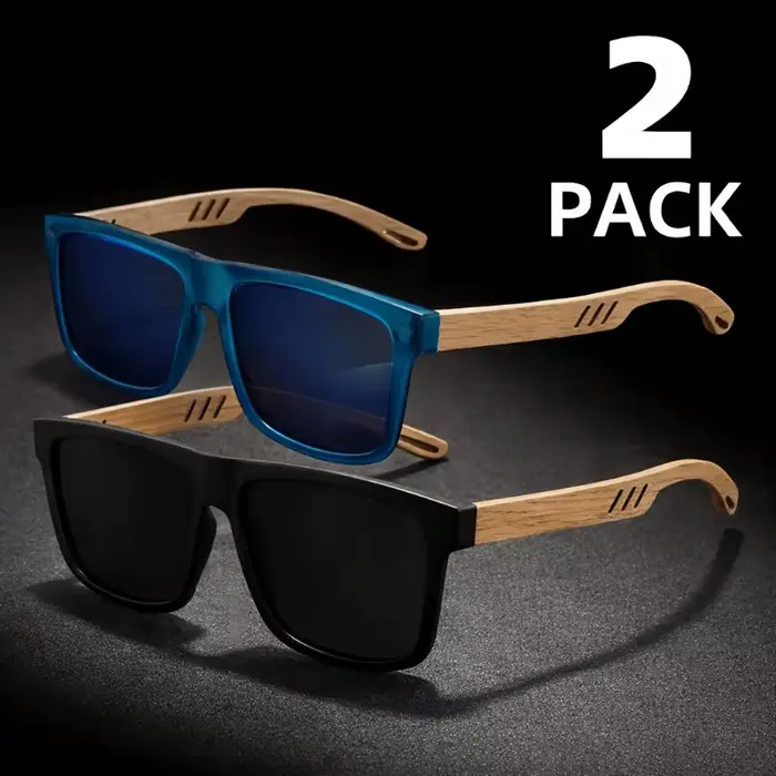 1/2 paires de lunettes rétro unisexes ultra-légères en noyer