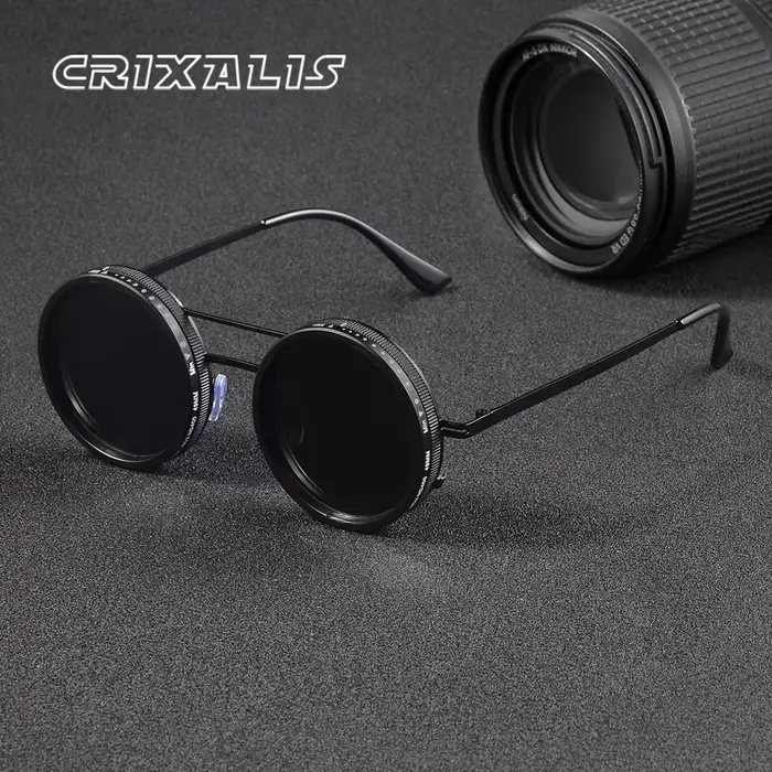 CRIXALIS ND9 vitesse réglable gradation lunettes de soleil hommes femmes Punk cadre rond