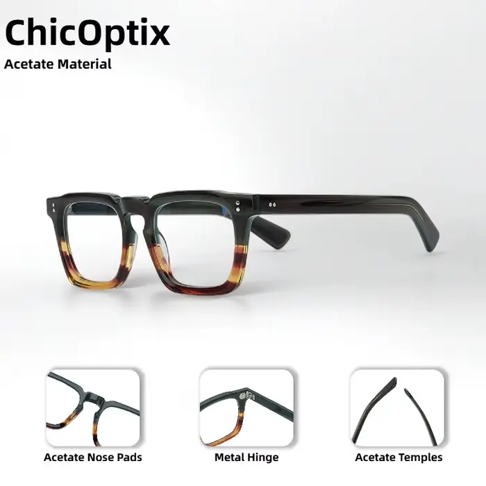 Lunettes à monture en acétate Vintage pour femmes et hommes