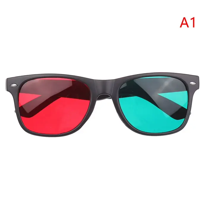 Lunettes 3D à monture noire, rouge, bleu, vert, lunettes d'alpinisme pour l'entraînement à l'amblyop