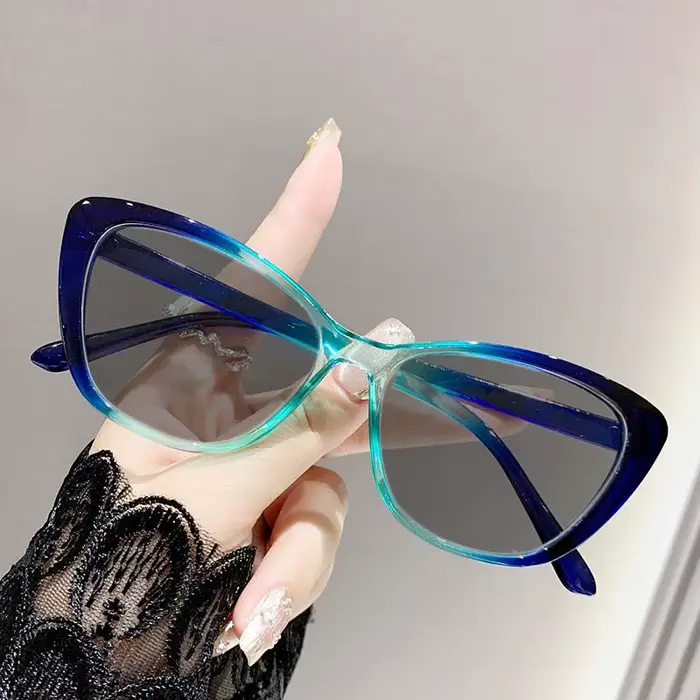 Lunettes de soleil œil de chat pour myopie, haut de gamme, pour femmes et hommes, résistantes aux UV, pour la plage et les voyages, décoratives, 0 à-4.0