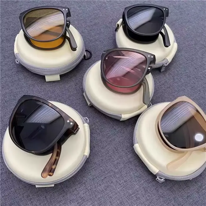 Lunettes de soleil pliantes, portables, protection solaire ultra légère, protection UV, lunettes de 