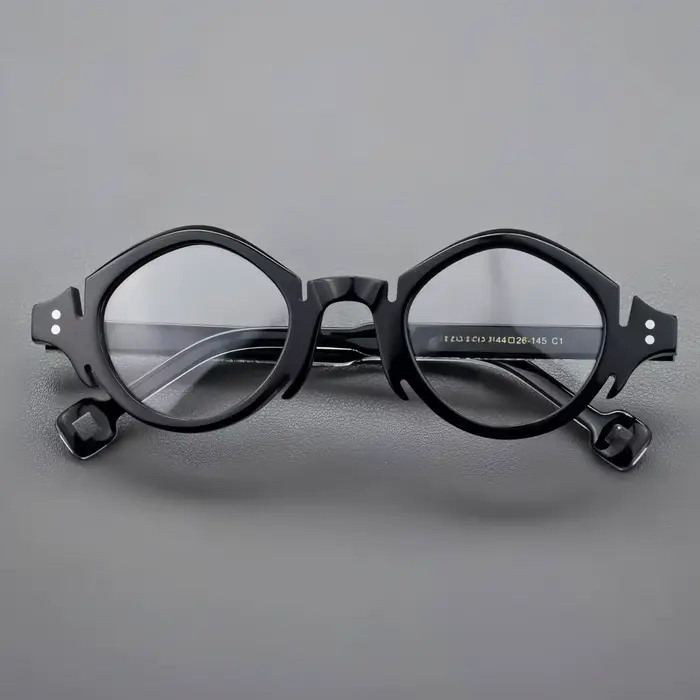 Monture de lunettes vintage 2026 en acétate, petite et ronde, pour hommes et femmes, style rétro, an