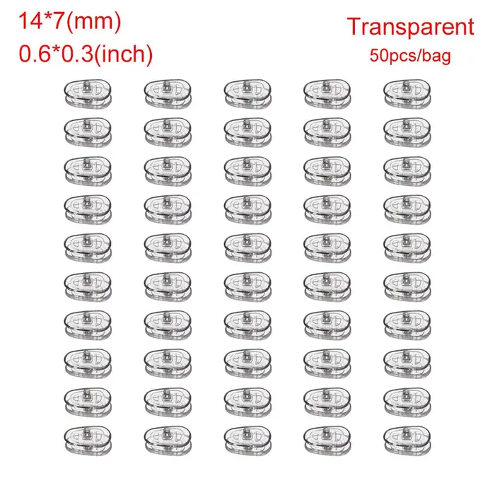 Coussinets en silicone pour lunettes, 25 paires (50 pièces), tampons antarctiques souples, coordonna