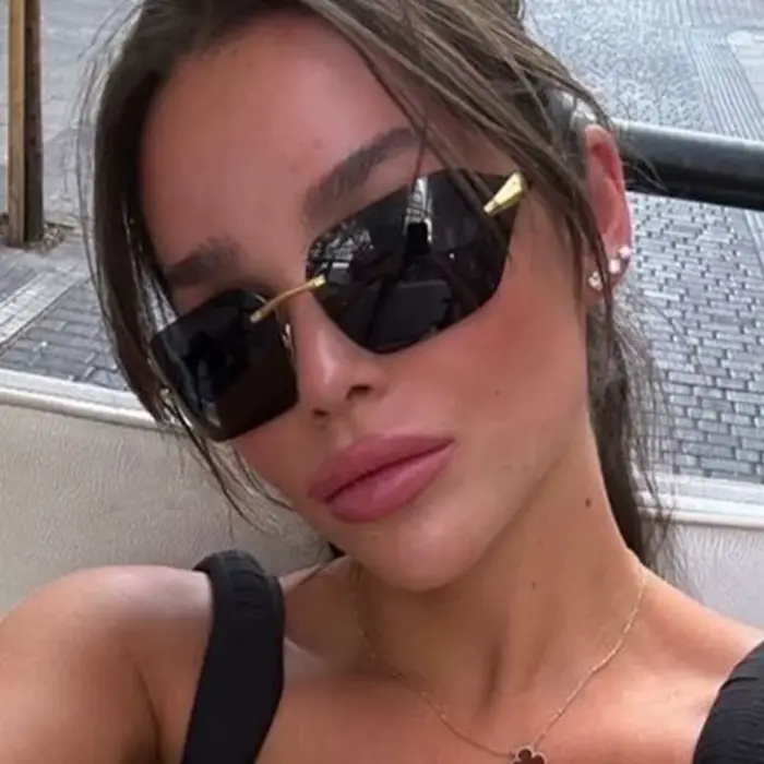 Lunettes de soleil sans bords de styliste pour femmes et hommes