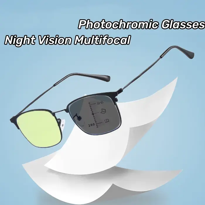 Lunettes photochromiques multifocales à Vision nocturne