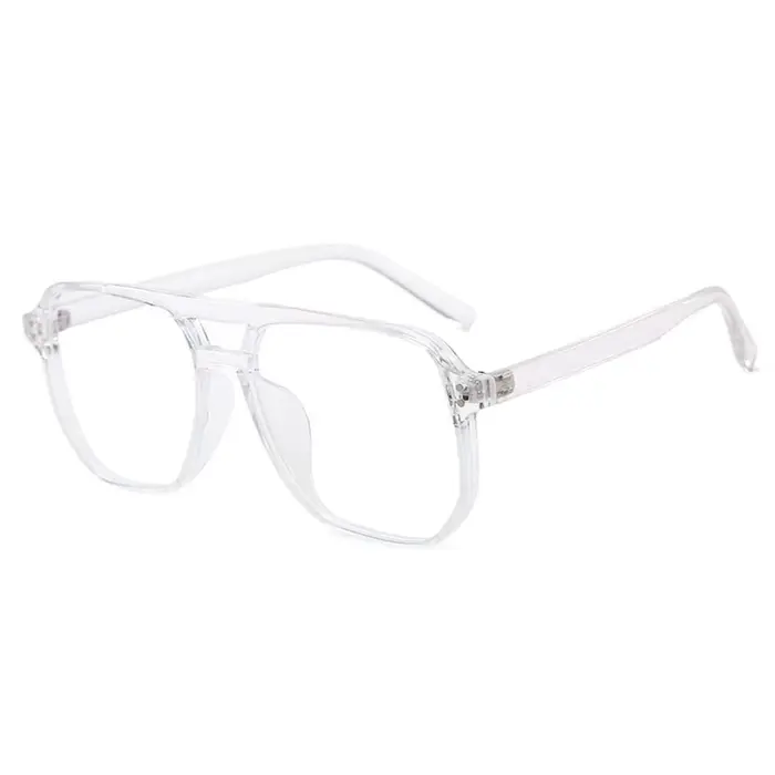 Lunettes transparentes anti-lumière bleue à double faisceau pour hommes et femmes, lunettes d'ordina