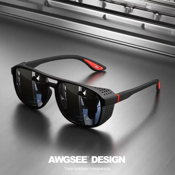 Lunettes de soleil de sport professionnelles – Polarisées coupe-vent UV400 pour le cyclisme, la cour
