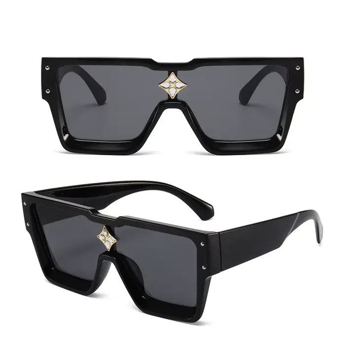 Lunettes de soleil de luxe élégantes Cyclone pour hommes et femmes, de marque, carrées, pour la cond