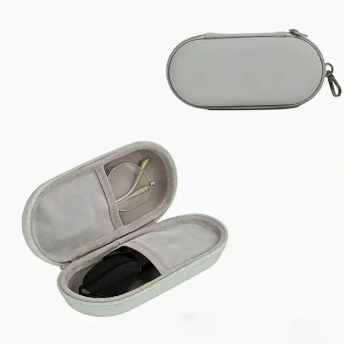 Boîte de rangement portable pour deux paires de lunettes, étui rigide robuste pour lunettes, support