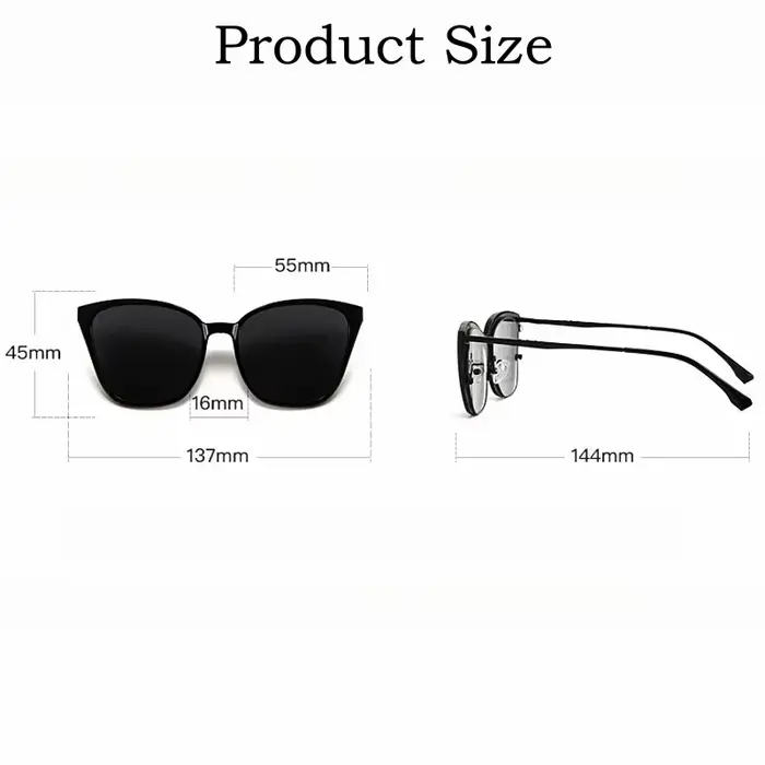 YIMARUILI mode magnétique polarisé lunettes à clipser rétro oeil de chat alliage optique Prescriptio