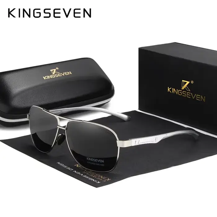 KINGSEVEN lunettes de soleil polarisées en aluminium hommes UV400 HD lentille pilote Protection des 