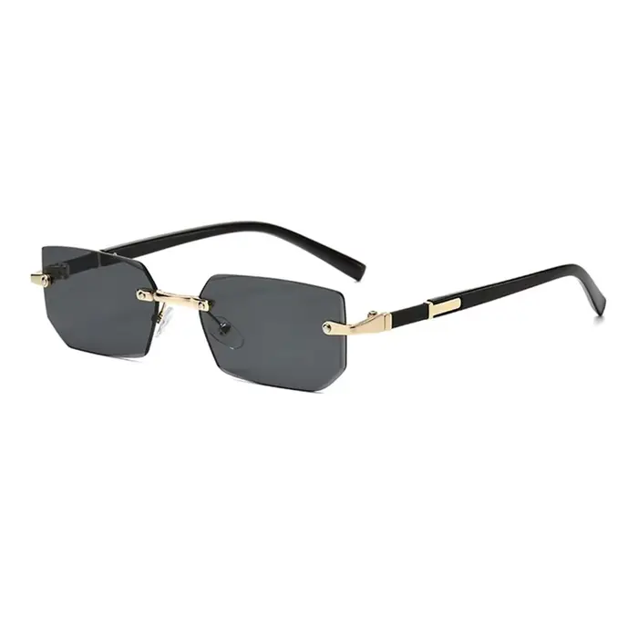 Lunettes de soleil carillon sans monture pour hommes et femmes, lunettes de soleil rectangulaires sa