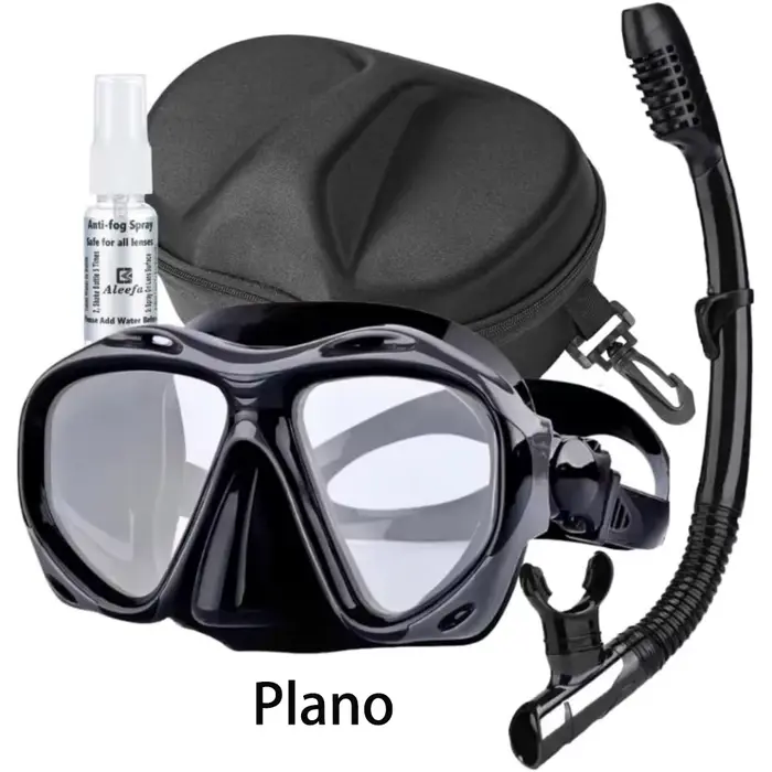 Masque de plongée pour hypermétropie (+2.0 à +5.0)-hypermétropie avec antibuée en verre trempé + tub