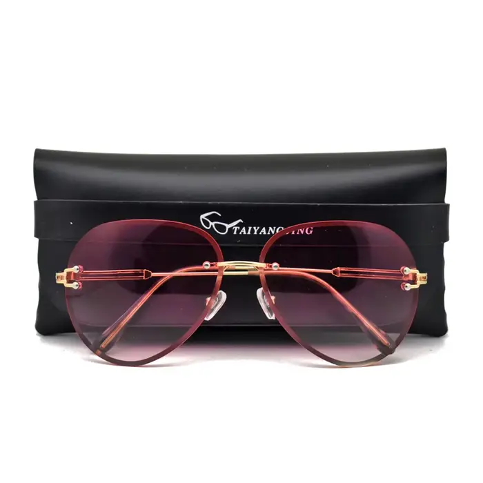 Lunettes de soleil vintage sans monture pour femmes, lunettes de soleil dégradées pour dames, lunett