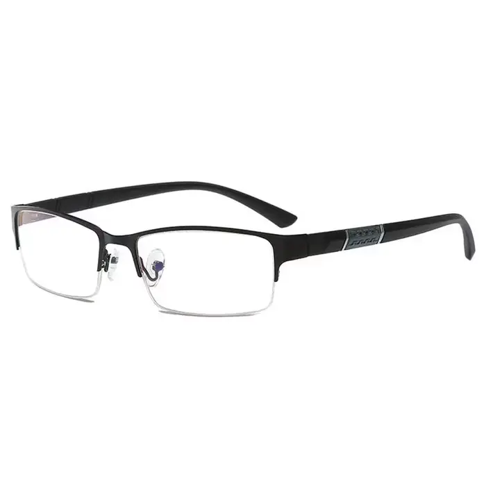 Lunettes de lecture demi-monture métallique lunettes myopes unisexe myopie sur Prescription 0 -0.5 -