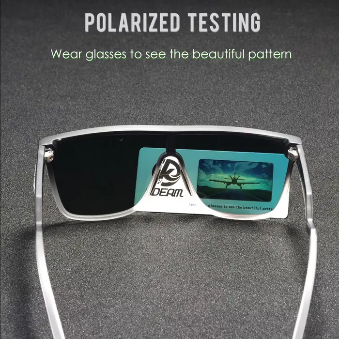 KDEAM-Lunettes de soleil polarisées pour hommes, une pièce, large vision respirante, avec branches s