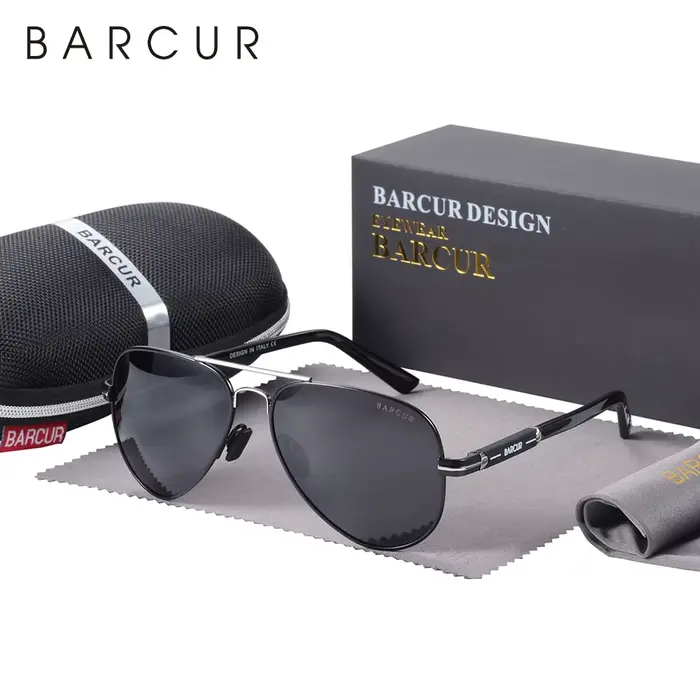 Lunettes De soleil polarisées pour hommes BARCUR lunettes De soleil pilotes pour hommes accessoires