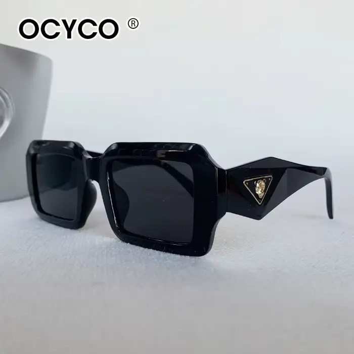 Lunettes de soleil carrées classiques Punk pour hommes et femmes, marque de luxe, Vintage, cyclisme,