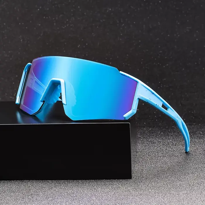 1 paire de lunettes de soleil de cyclisme tendance à grande monture