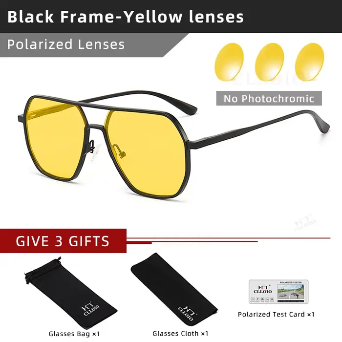 CLLOIO Anti-éblouissement jour nuit Vision lunettes hommes femmes polarisées conduite lunettes de so