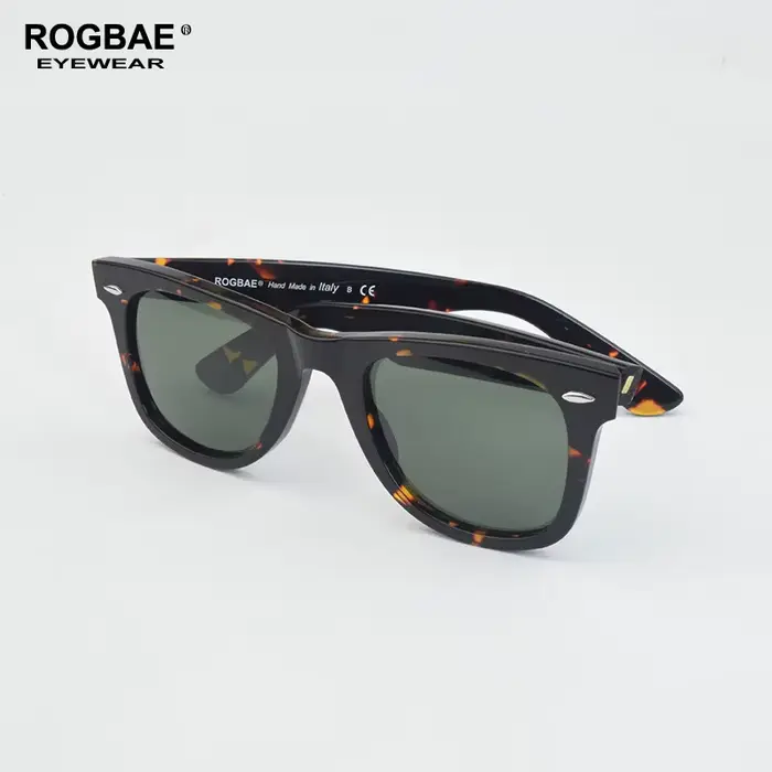 Lunettes de soleil inclinables classiques lentille en verre