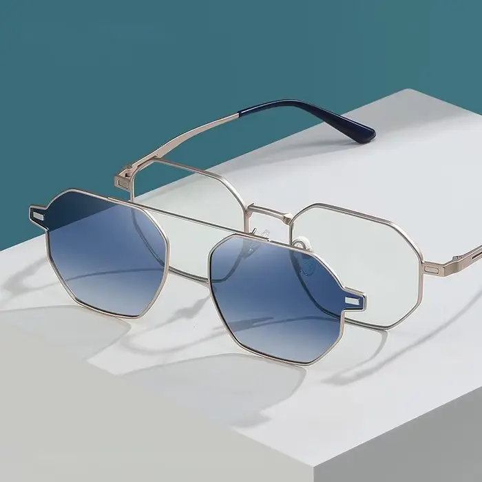 COIan-Lunettes de soleil polarisées à clip magnétique pour hommes et femmes, lunettes anti-lumière b