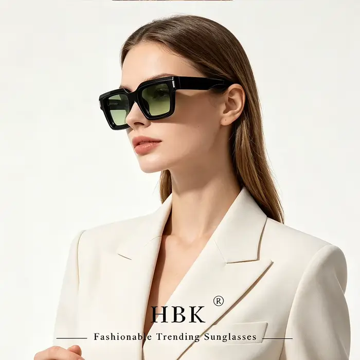 HBK Punk Vintage carré hommes lunettes de soleil marque Design petit cadre lunettes de soleil fête v
