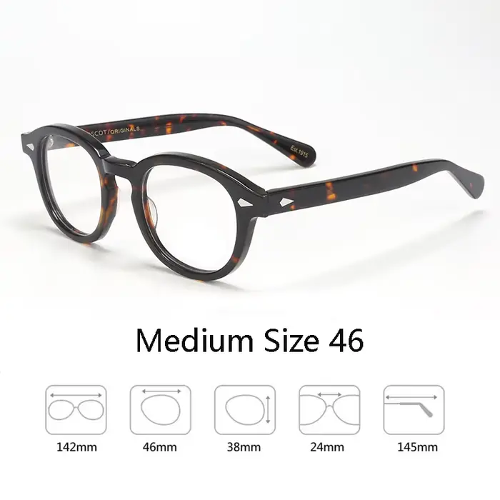 Lunettes de style Johnny Depp pour hommes, monture de lunettes, lentille transparente, marque de cré