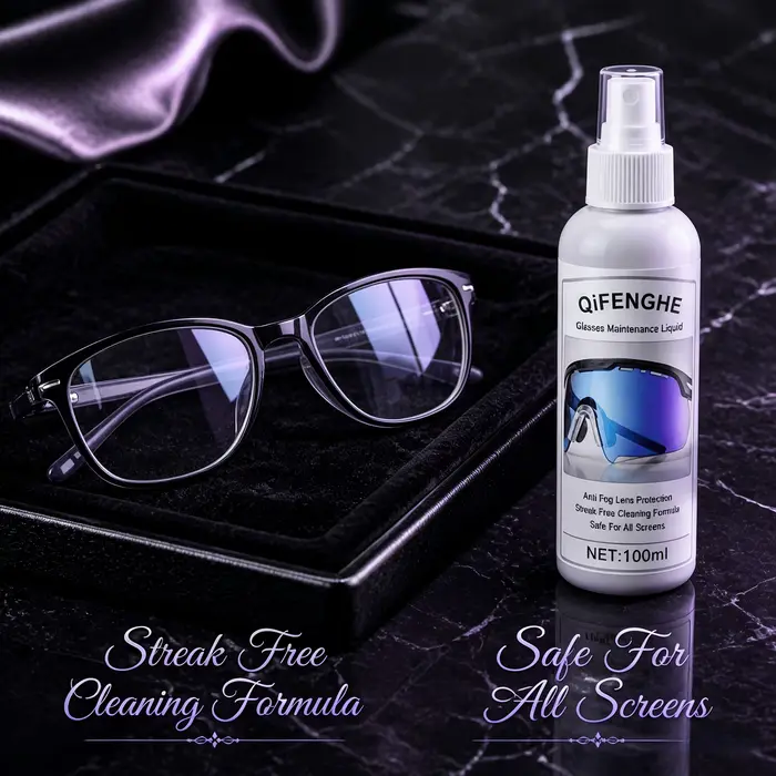 Spray de Soin Léger pour Lunettes 3.38oz Anti-Buée Effet Cristal