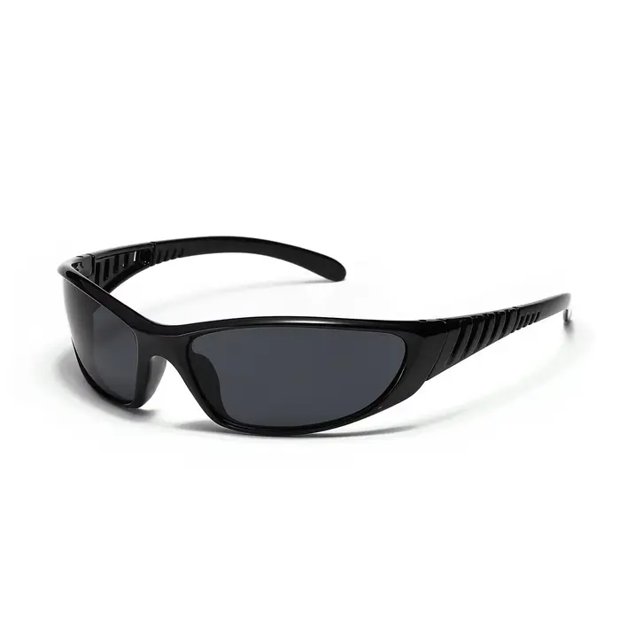 Lunettes de soleil de SPORT argentées pour hommes et femmes, rétro Punk, cyclisme, tendance, lunette
