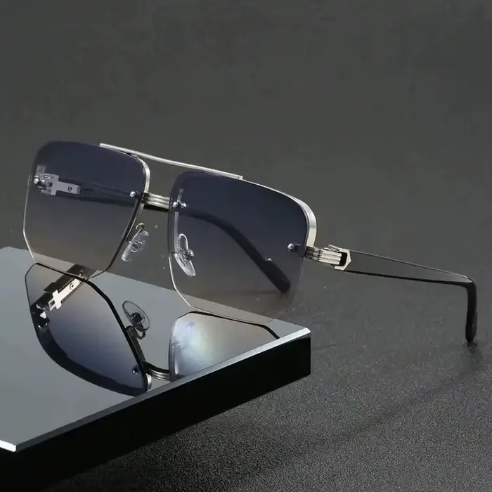 Lunettes de soleil classiques noires à grandes nuances carrées pour femmes et hommes
